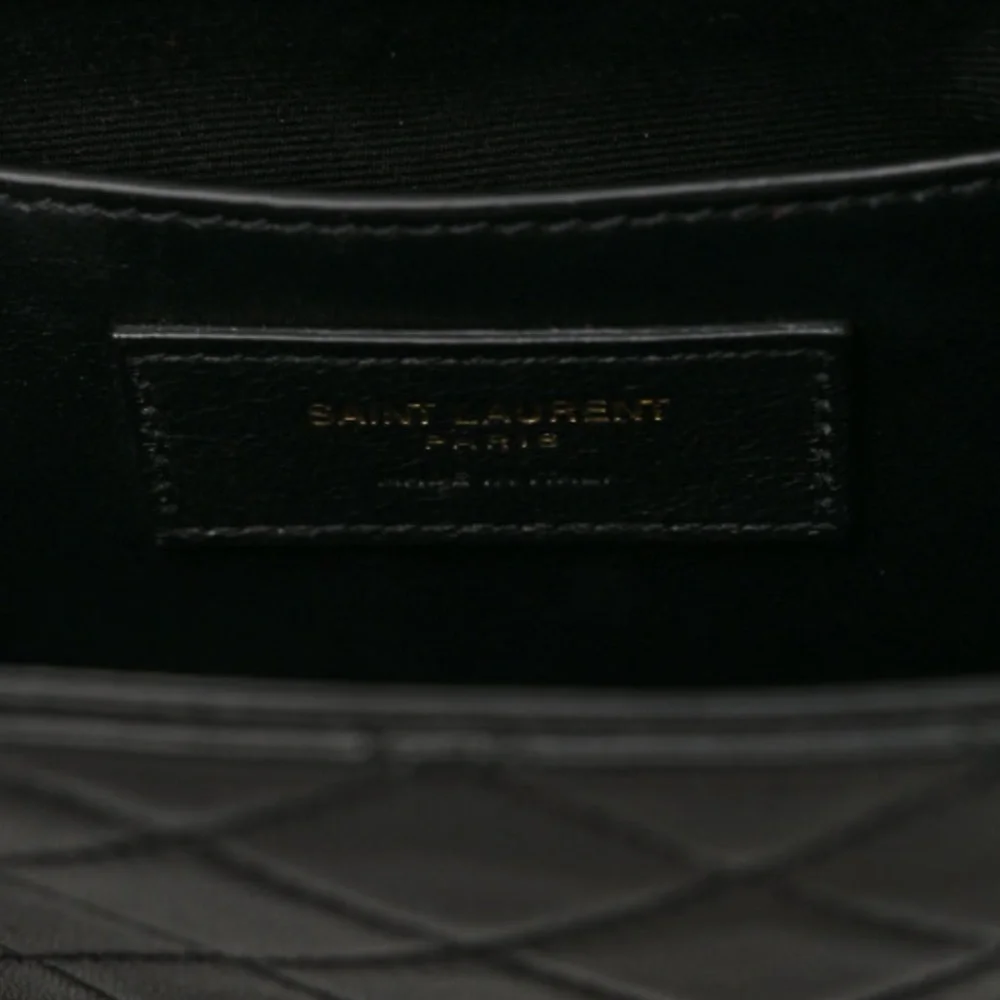 Sold!  SAINT LAURENT Lambskin Quilted Monogram Mini Nolita - Picture 6 of 9
